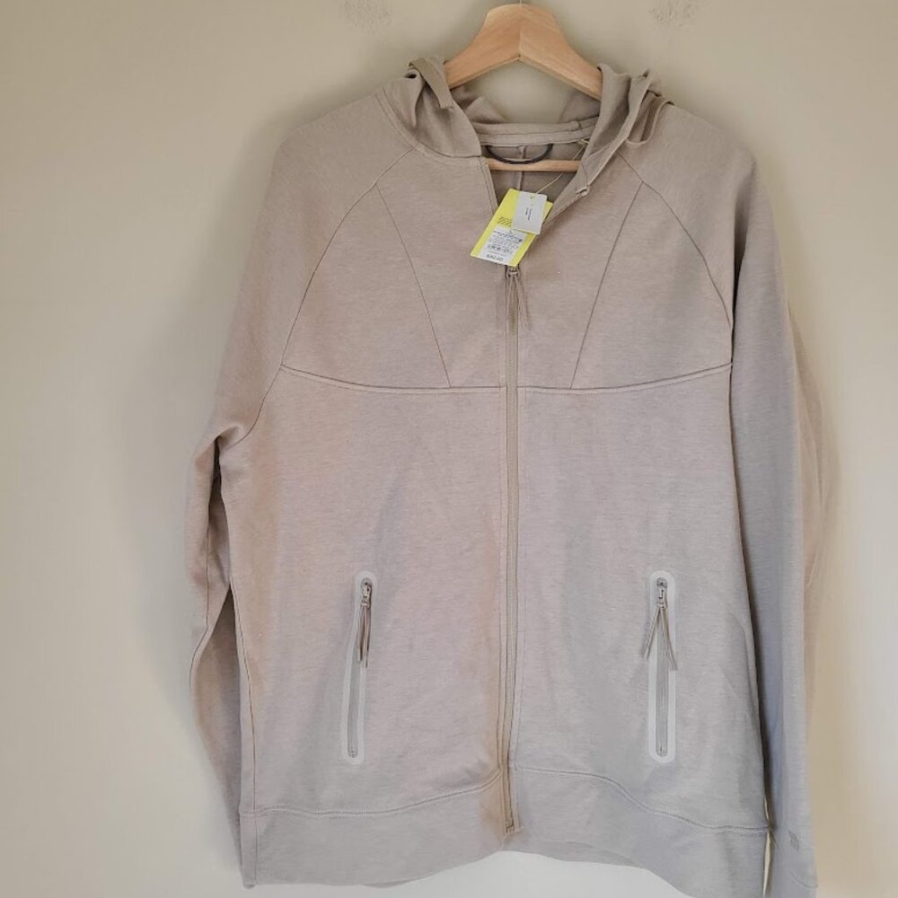 All in motion Siro Ponte Full Zip Hoodie, Size L, Khaki